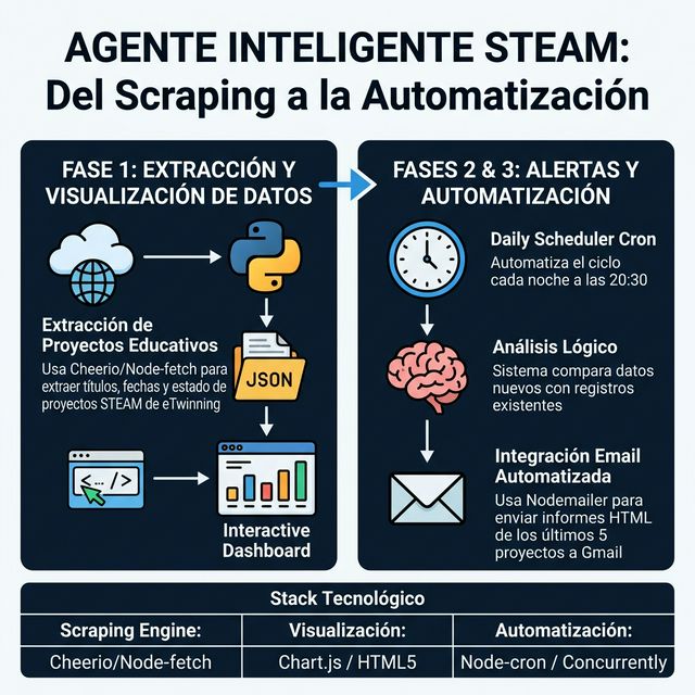 Infografía: Agente Inteligente STEAM - Del Scraping a la Automatización